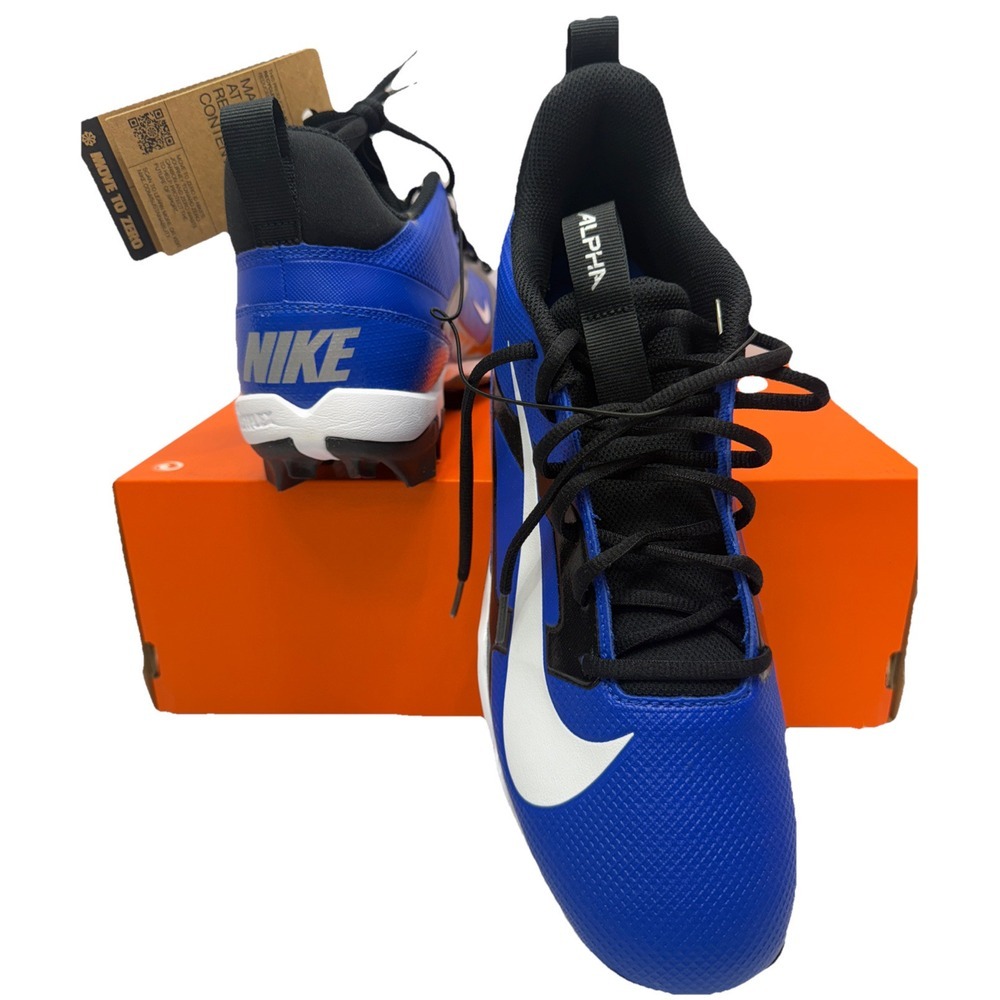 Nike Alpha Menace‎ 4 Shark Cleats Mens Hyper Royal Blue FN0028-400 Sz 11